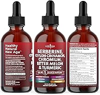 Vista 8 de Berberina con suplemento de canela de Ceilán gotas líquidas + extracto de melón amargo, glucomanano, gimnasia, cromo, cúrcuma, Panax Ginseng