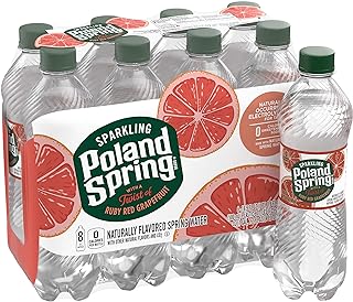 Sparkling Water, Red Ruby Grapefruit, 16.9 Fl Oz, Pack of 8