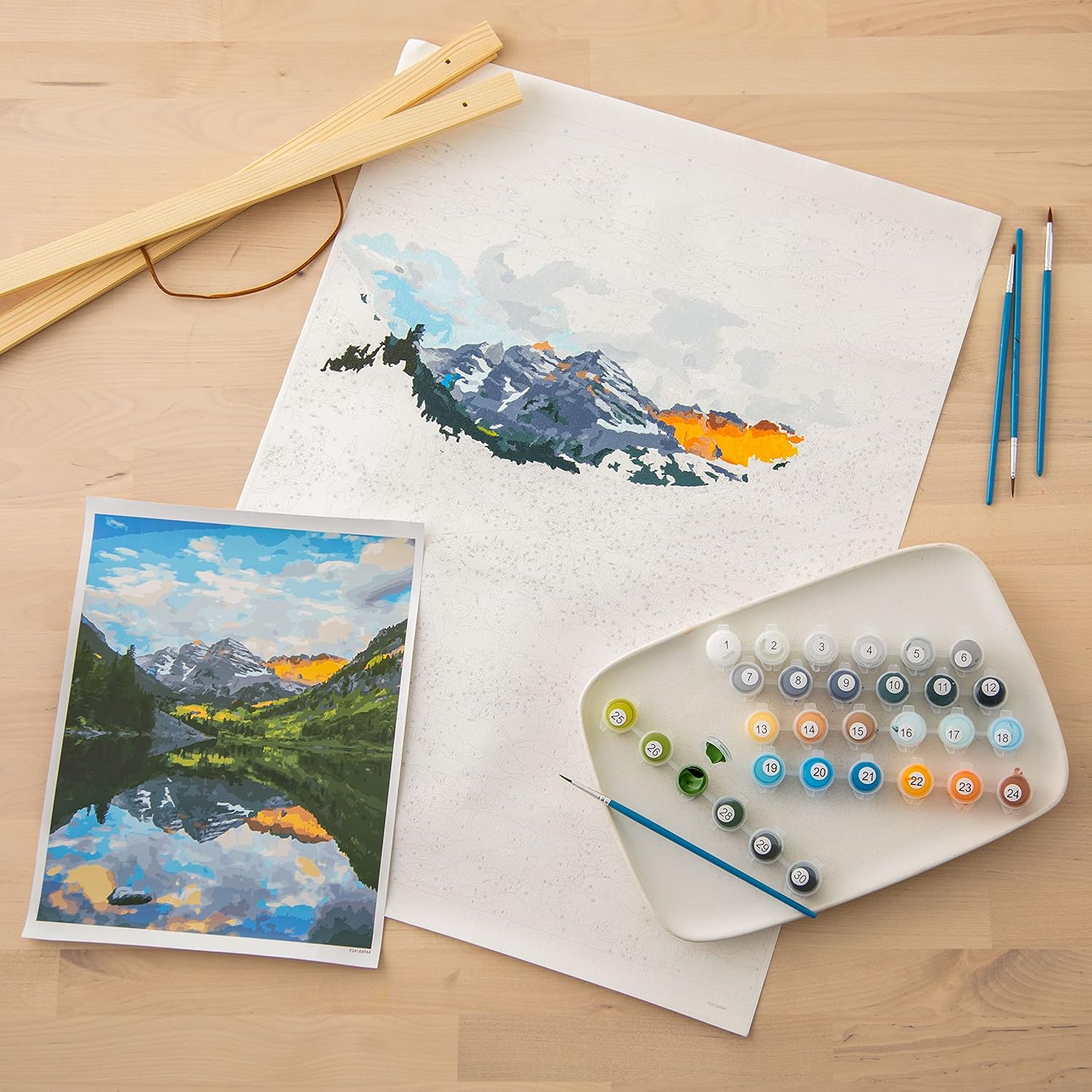 Mountain Scene Paint-by-Number Kit