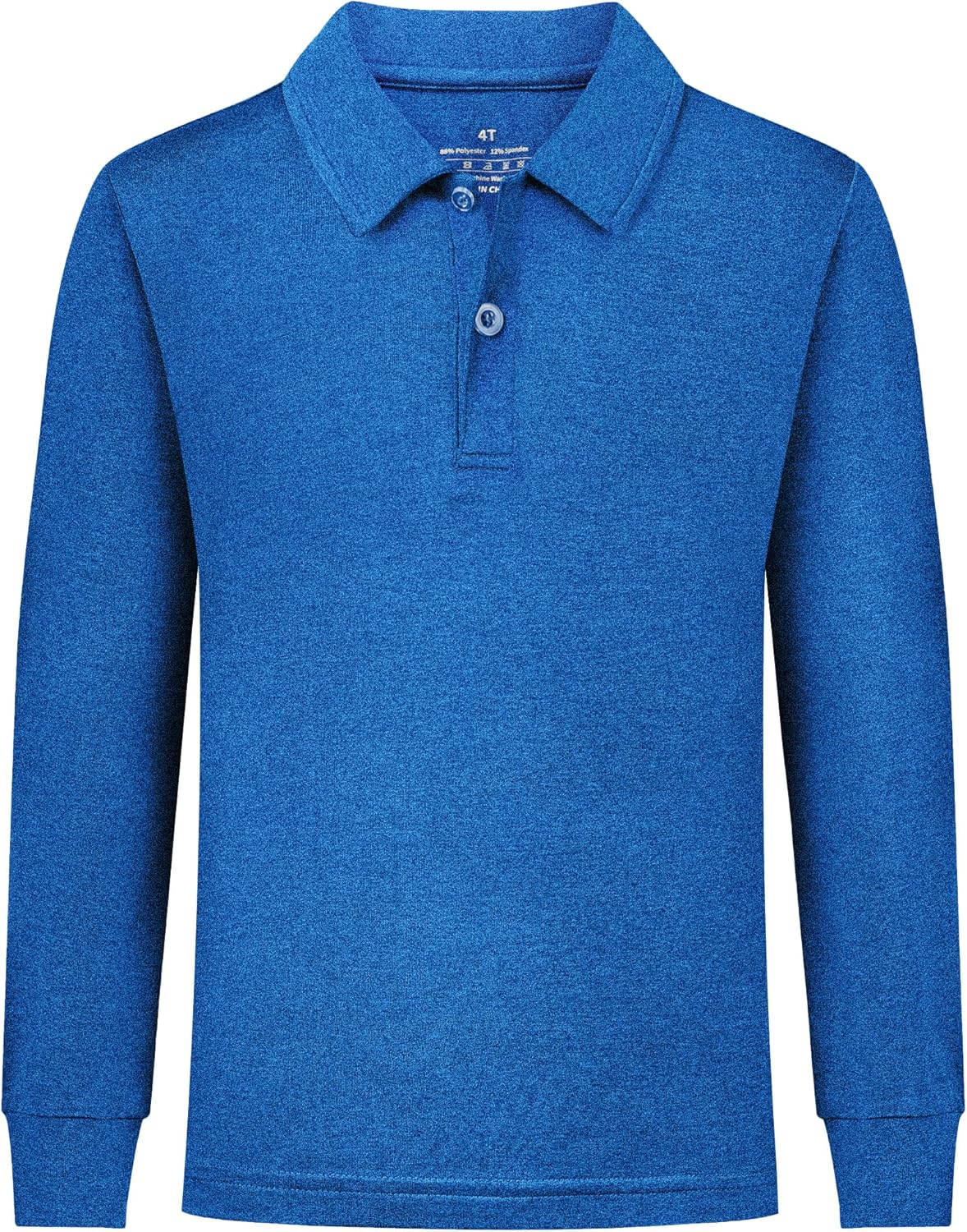 QBK Toddler to Youth Boys' Performance Golf Polo Kids Athletic Moisture Wicking Long Sleeve Shirts School Uniform