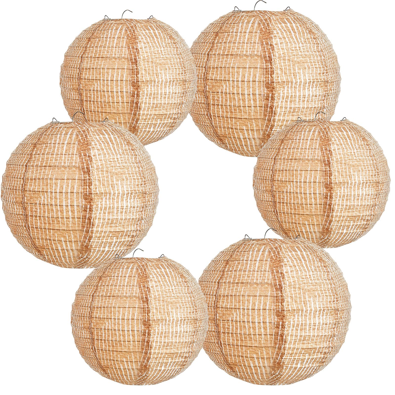 Hortsun Burlap Paper Lanterns