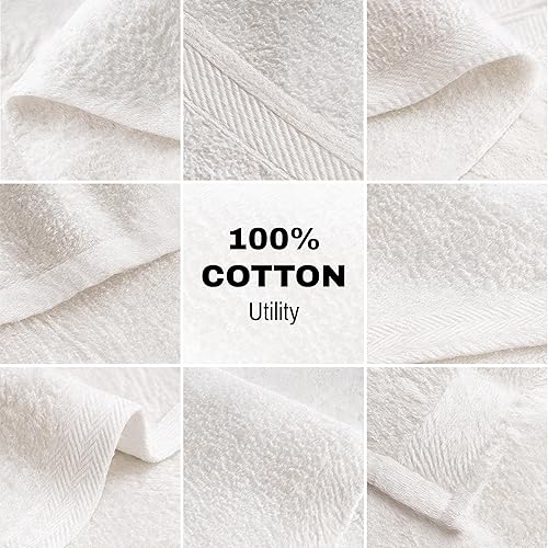 Miniatura 7 de JMR - Paquete de 36 toallas de baño de algodón de 22 x 44 pulgadas, toallas multiusos para uso comercial y doméstico, suaves, ligeras,