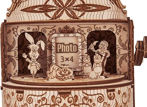 Miniatura 3 de Wood Trick Fairy Theater Happy Birthday - Kit de caja de música de madera con personajes de hadas, manivela, rompecabezas de madera 3D para adultos