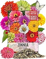 Vista 11 de Seed Needs Zinnia Seeds 15+ variedades Specialty Crazy Blend Más de 1000 semillas de Zinnia Elegans de polinización abierta Incluye California