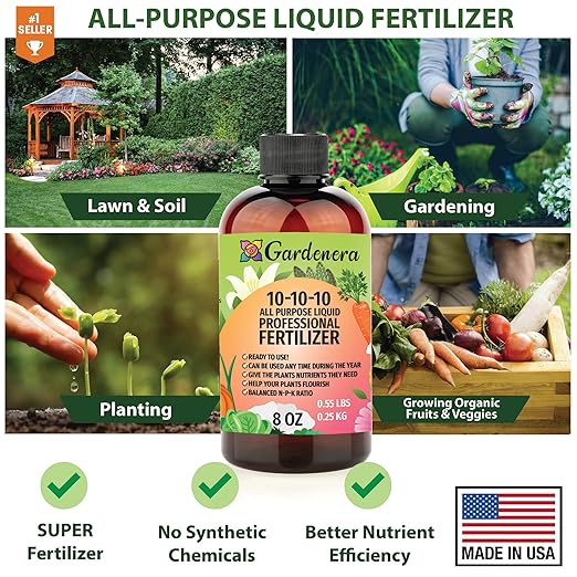 Fertilizante Líquido para Plantas 10-10-10, 8 oz - Gardenera miniatura 7