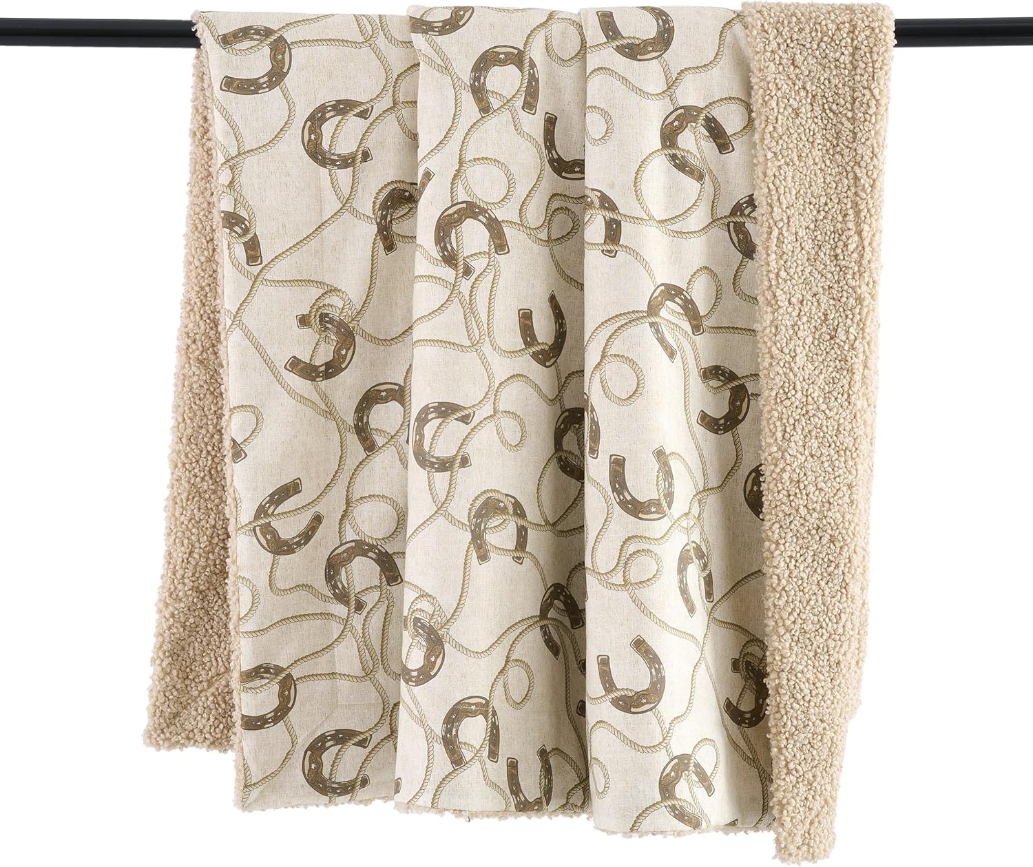 Paseo Road Tasha Polizzi Mariella Western Throw Blanket, 50x60 inch, Chenille Teddy-Backed Throw, Soft Boucle Reverse Side, Red Blue Aztec Geometric Print, Cozy Southwestern Blanket for Bed, Sofa