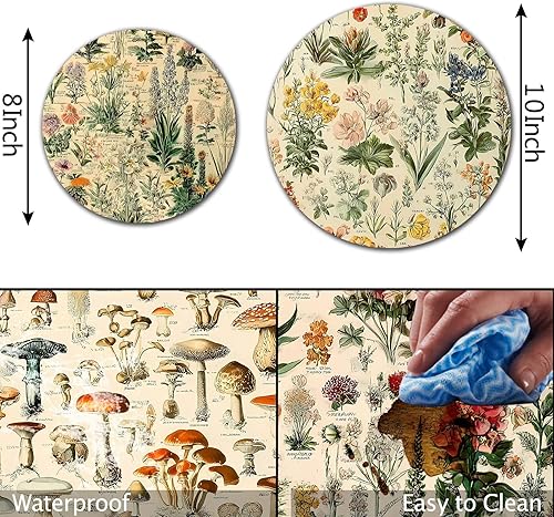 Miniatura 4 de Wildflowers - Juego de 4 fundas para quemadores de estufa de arte botánico, cubiertas superiores de estufa para quemadores de gas, estufa eléctrica