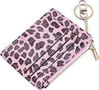 Vista 1 de Sodsay Estuche para tarjetas, cartera delgada con bolsillo frontal, para mujer, sujetatarjetas con llavero