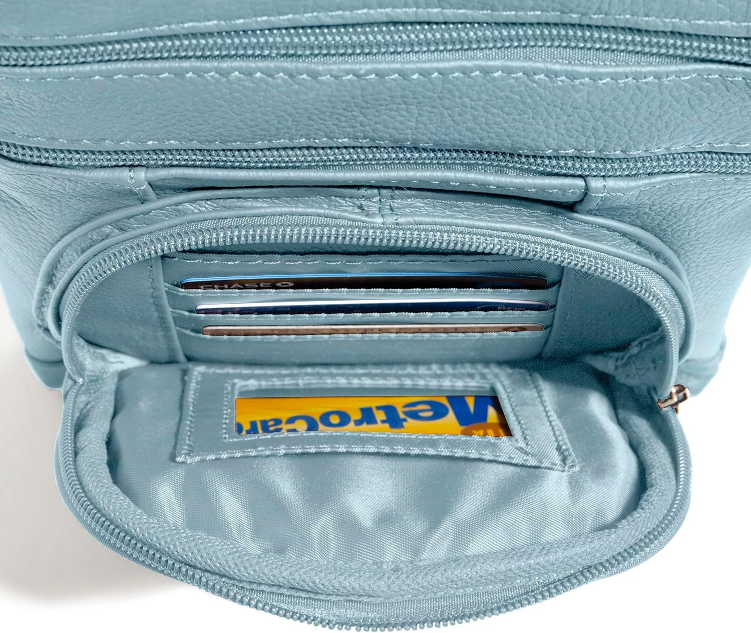 TOVOSO Crossbody Bag for Women, Genuine Leather Multi-Pocket Purse with Adjustable Strap, RFID Protection, Built-In Wallet