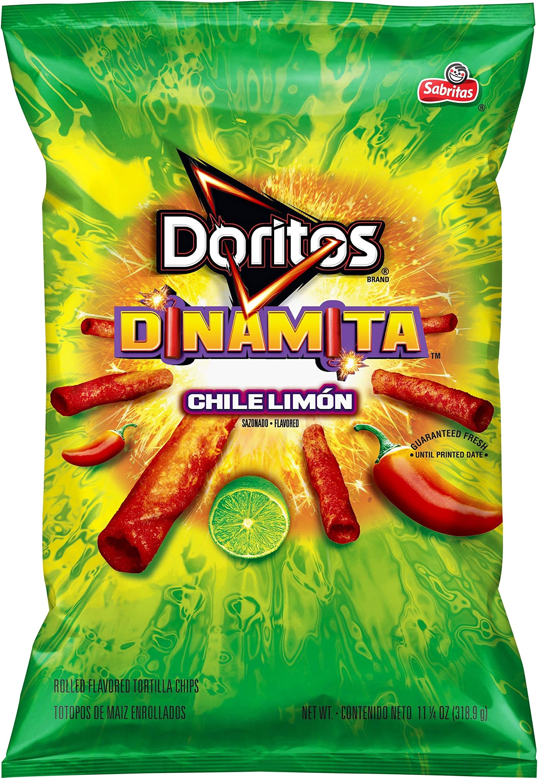 Doritos Dinamita Chile Limon Tortilla Chips, 11.25oz Bag