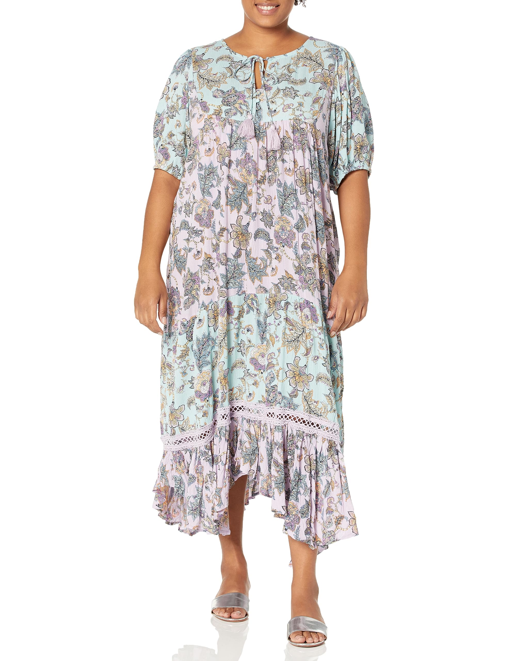 Photo 1 of Avenue Plus Size Dress SUNDARA, in Blues Combo, Size, 18