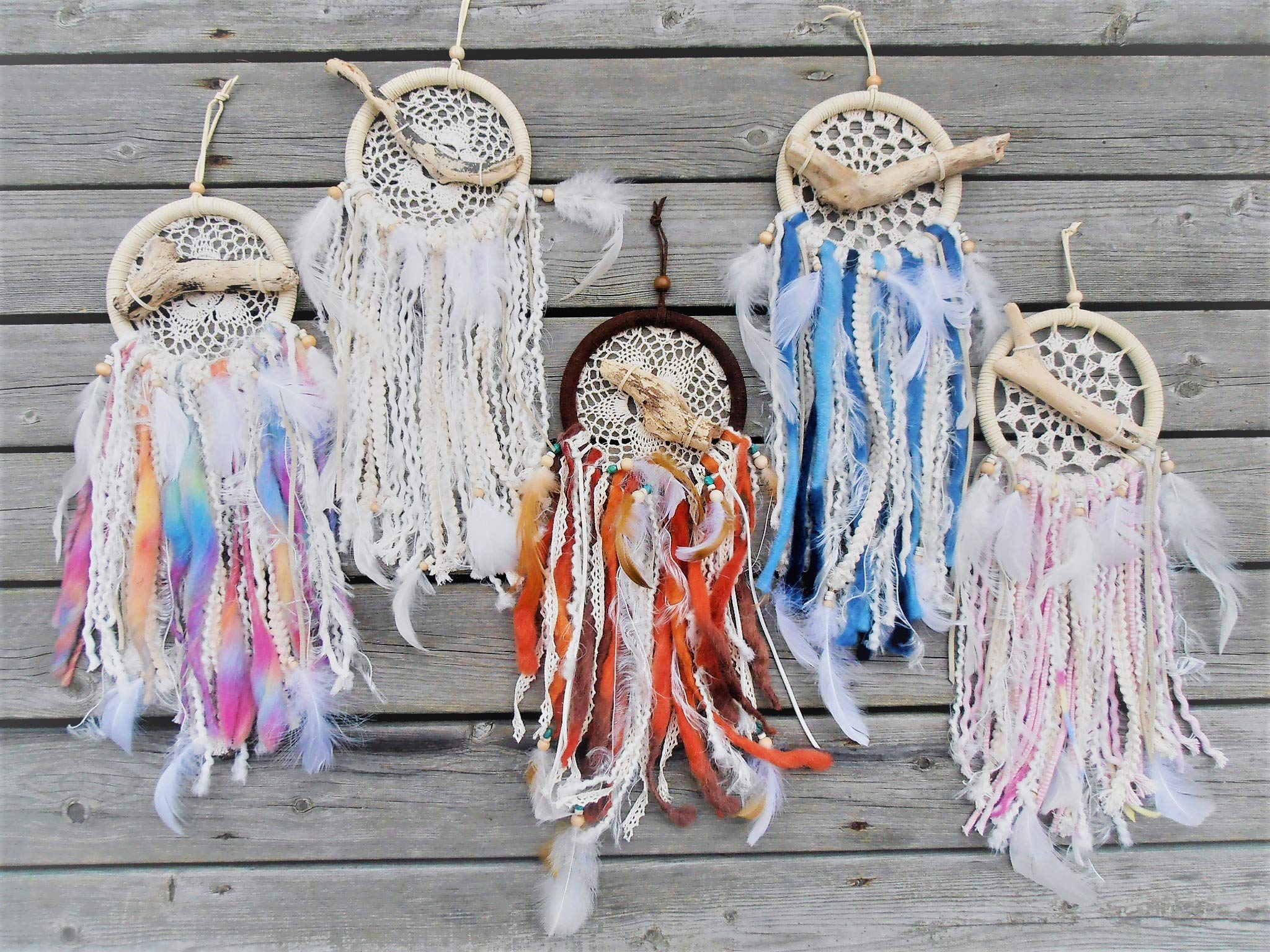 天然流木ドリームキャッチャー インテリア小物 天然流木ドリームキャッチャー