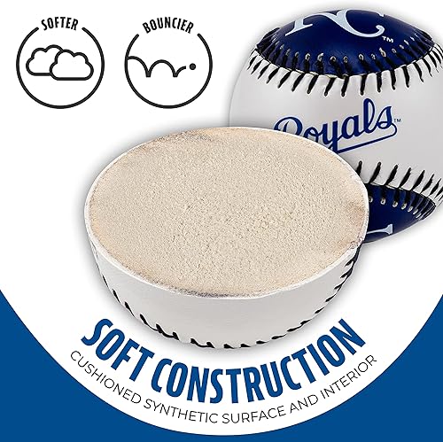 Vista 31 de Franklin Sports MLB Team Soft Baseballs - Team Logo - Fan Shop Toy Baseball for Kids - Decoration for Desks and Office