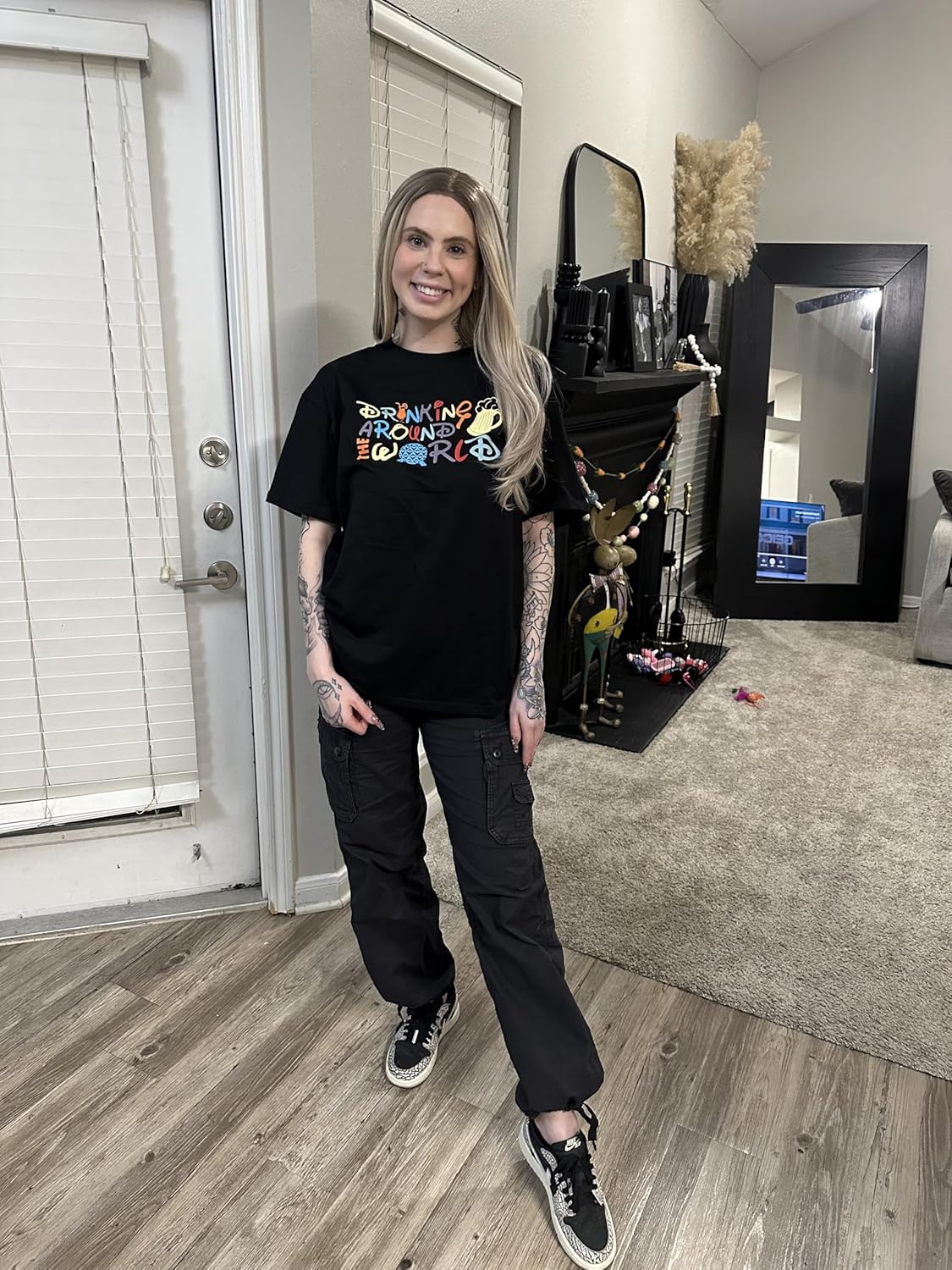 Around The World Shirt Women Magical Oversized Shirt Funny Magic Tour Graphic Tees Funny Traveler Vacation Short Sleeve Top - Image 3