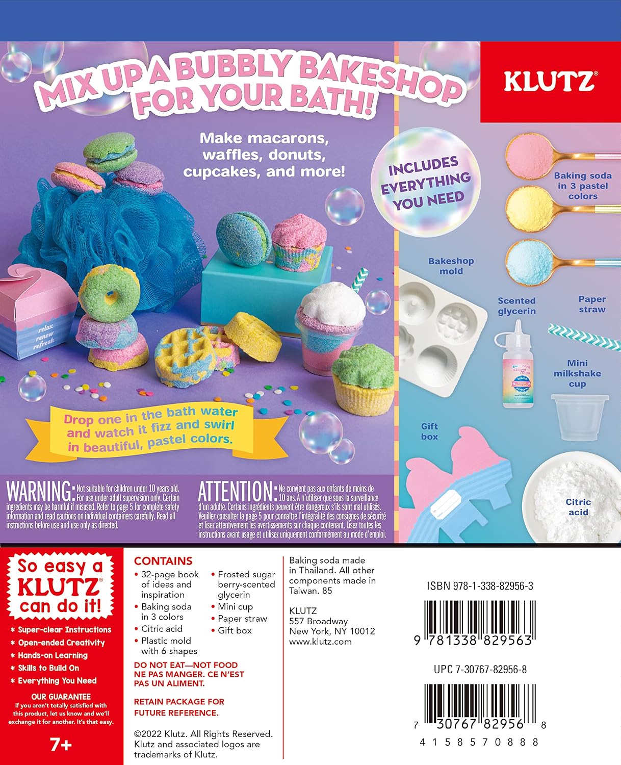 KLUTZ Bath Bomb Scented Bakery Craft Kit Small