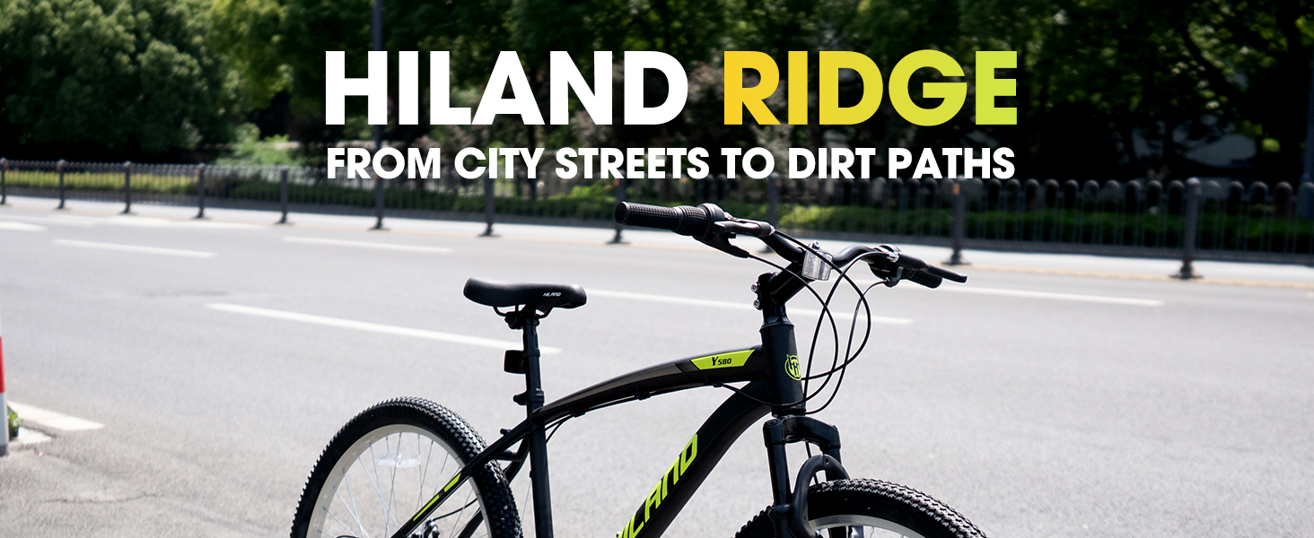 Hiland 26 Inch Mountain Bike, 18 Speed MTB with Dual Disc Brake