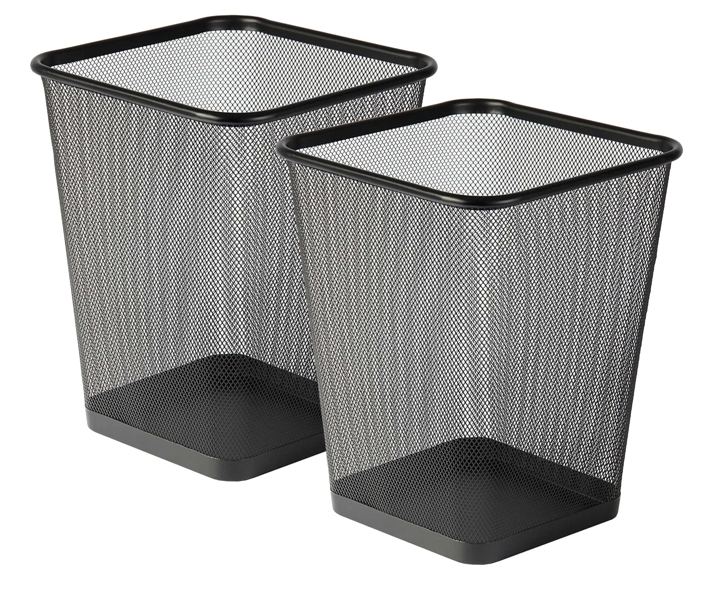 Best House - Cestino quadrato in rete metallica, 9 litri, in filo metallico, leggero e robusto, per cucina, casa, ufficio, soggiorno, camera da letto (confezione da 2)