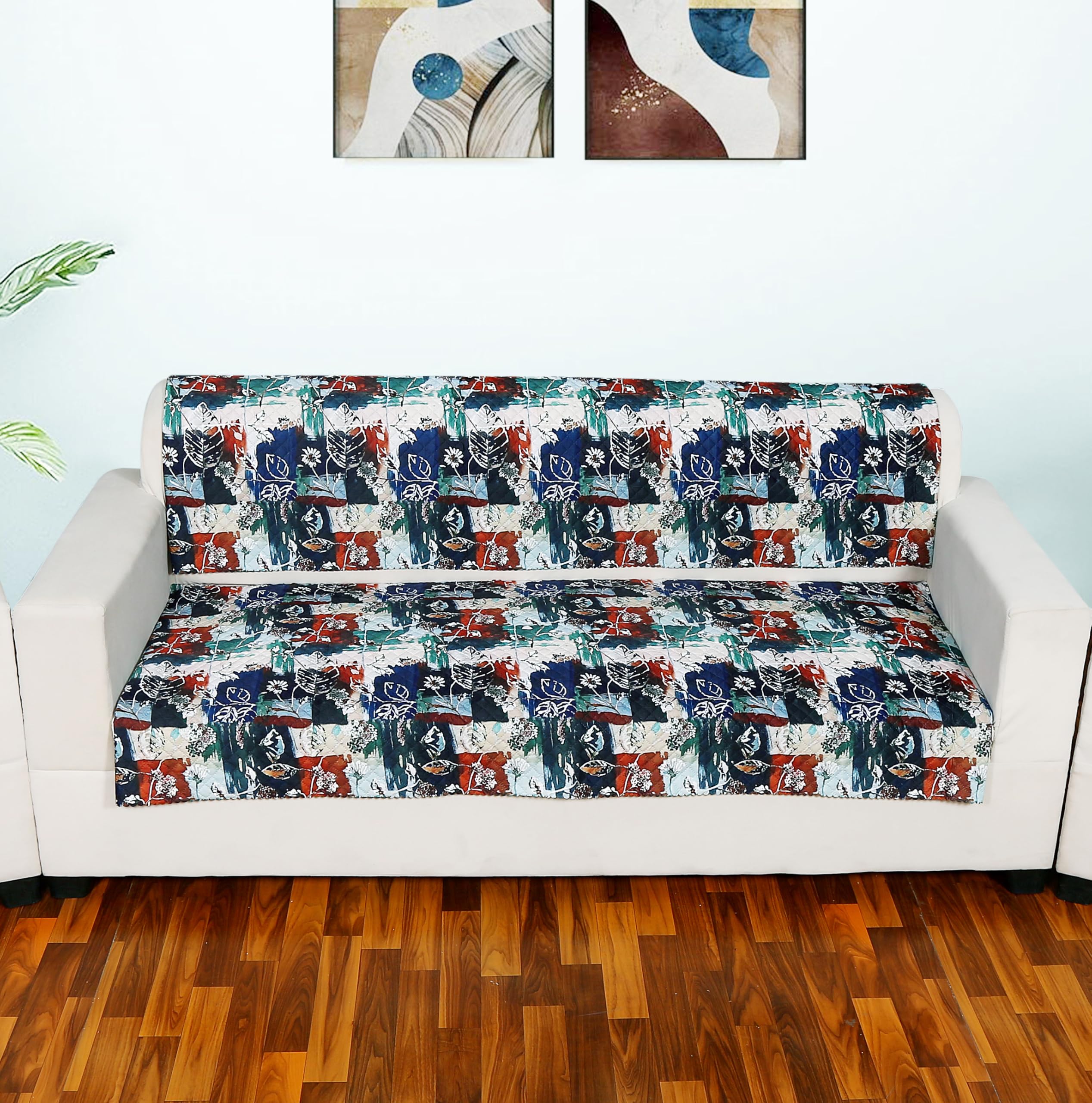 FABRIGAANZA Printed Sofa Slip Cover for 2 Seater with Heavy Antiskid Backing & Easily Machine Washable Sofa seat Runner for Couch (22 Inch X 48 Inch-2 Pcs) D5 (B0D825RBCB) Amazon Price History, Amazon Price Tracker