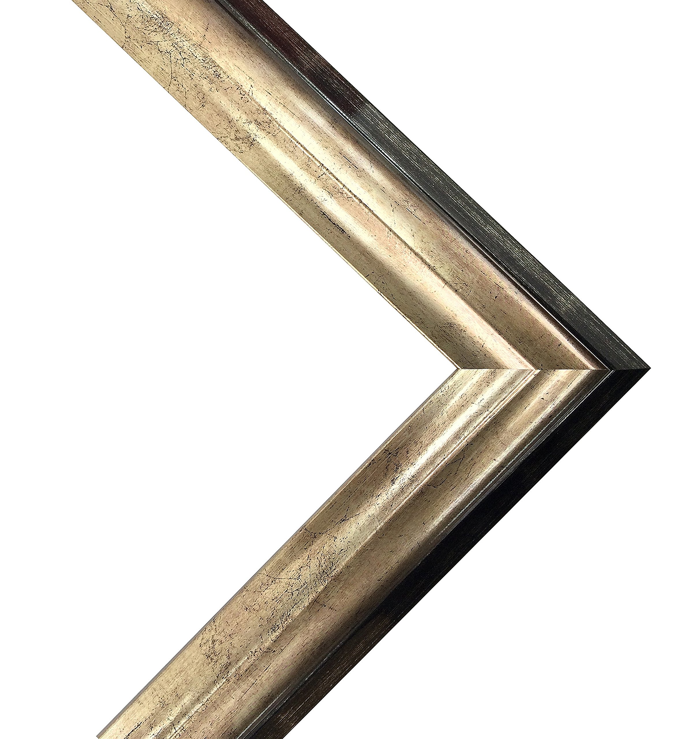 FRAMES BY POST Firenza antyczna postarzana czarno-złota ramka na zdjęcia plastikowe szkło 61 cm x 50 cm