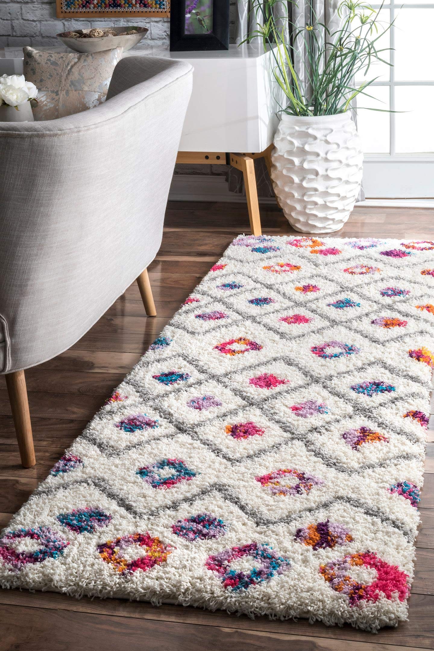 Amazon.com: nuLOOM Tatyana Moroccan Diamond Trellis Shaggy Area