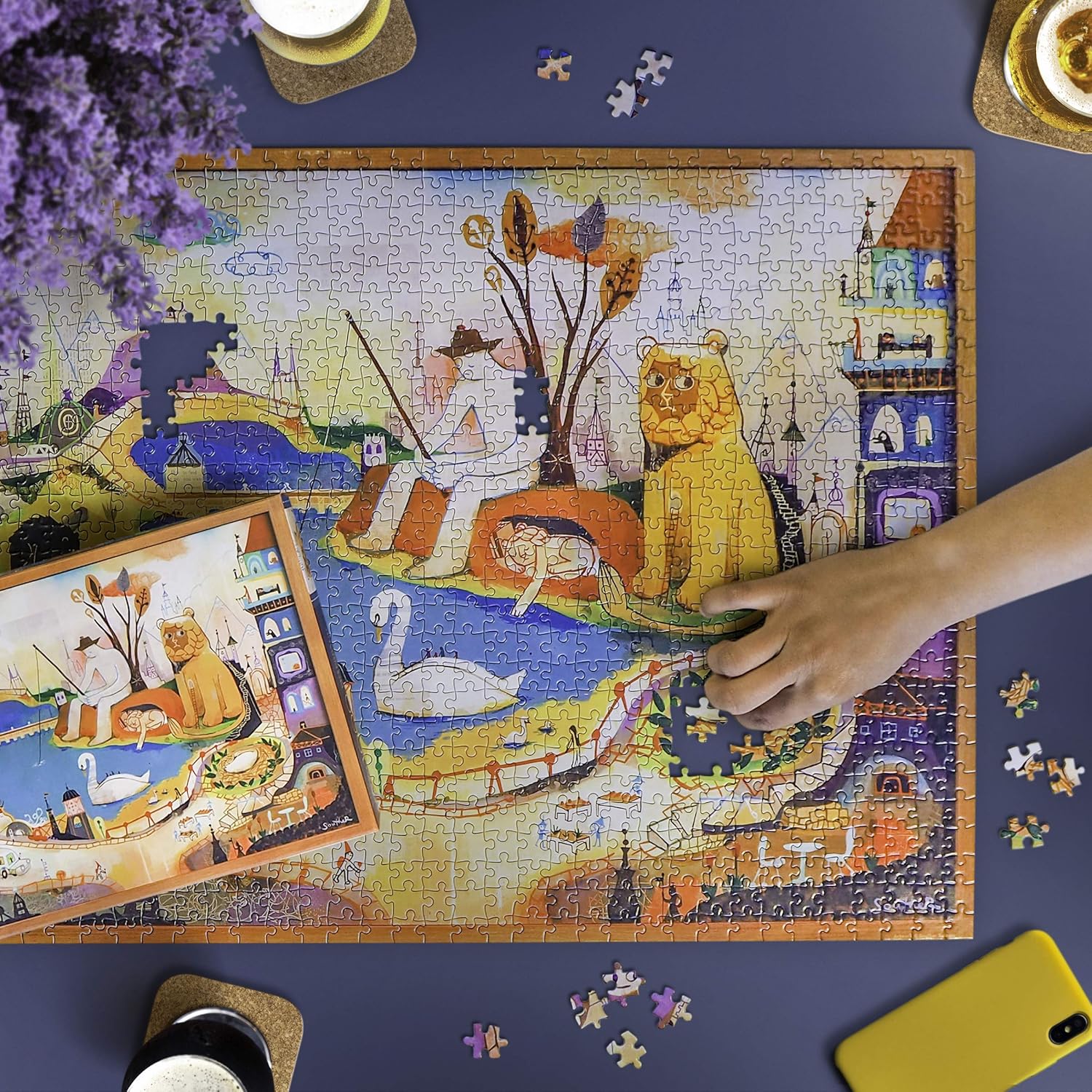 Genuine Fred THE LION IS AWAKE by Souther Salazar, 1000 piece puzzle
