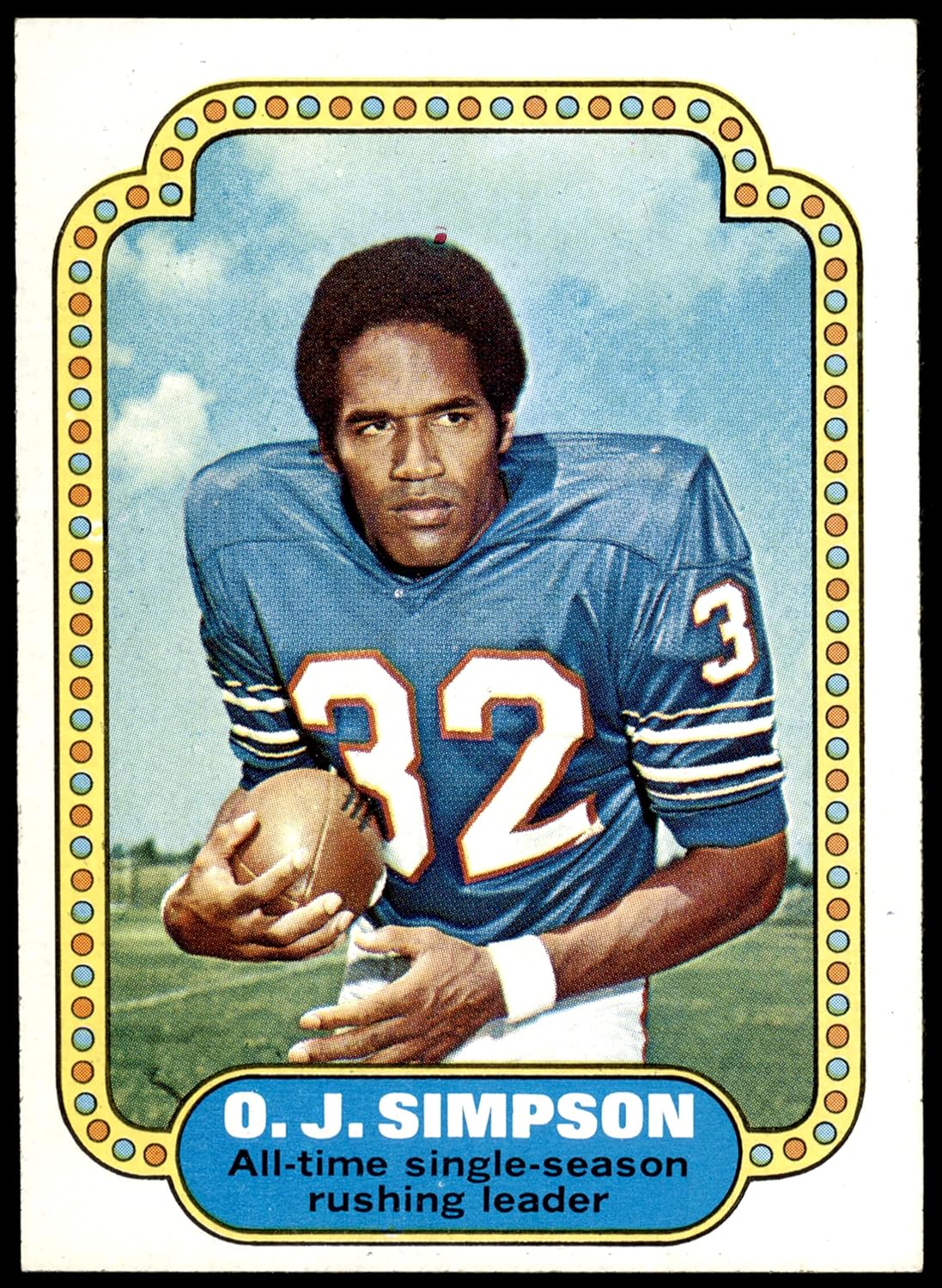 1974 Topps #1 Record Breaker O.J. Simpson Buffalo Bills (Football Card) EX Bills