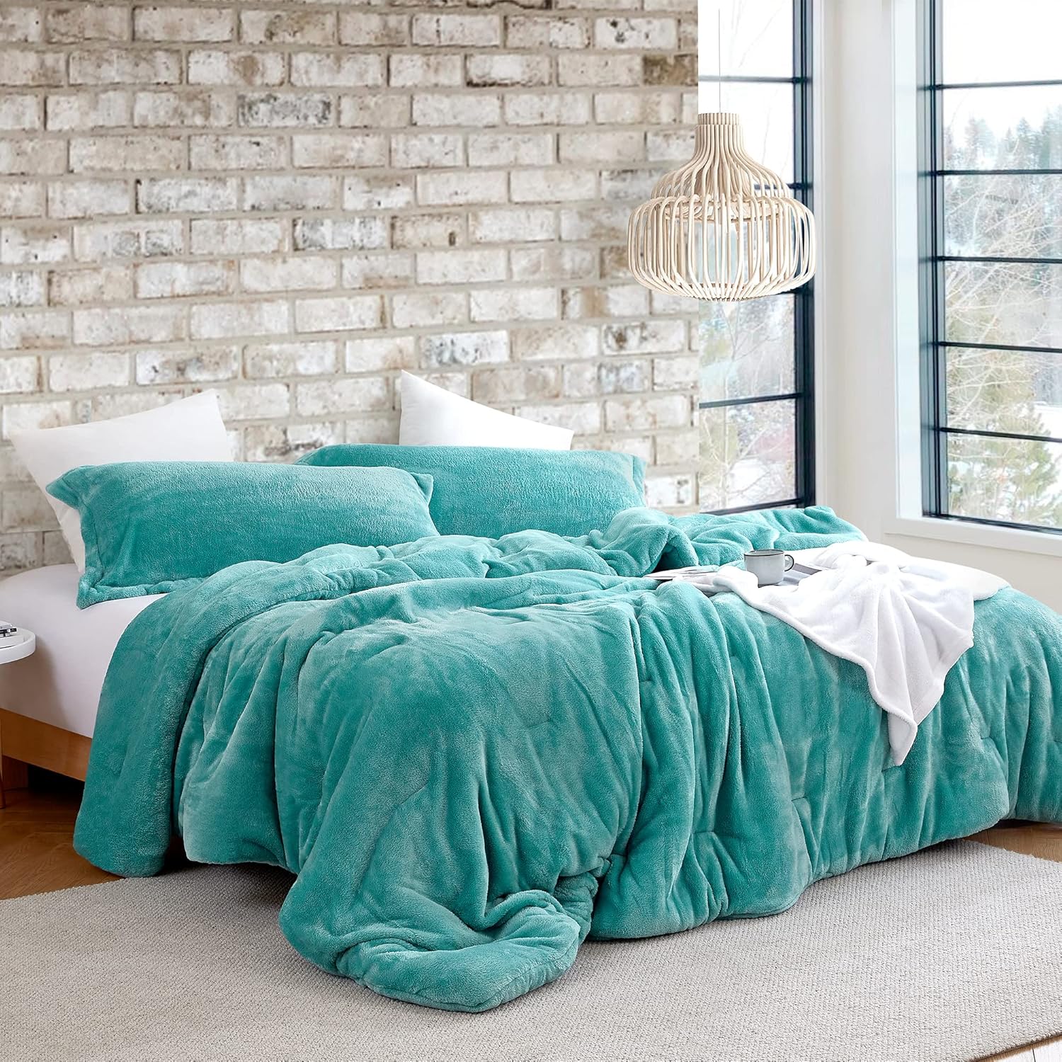 Byourbed Me Sooo Comfy - Coma Inducer® Oversized King Comforter - Dusty Turquoise