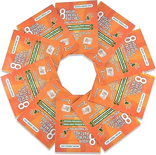 8 Hour Energy & Focus Supplement Patch - 10 Day All Natural Organic Caffeine Booster for Men and Women | Dietary Friendly for High Brain Function - coolthings.us