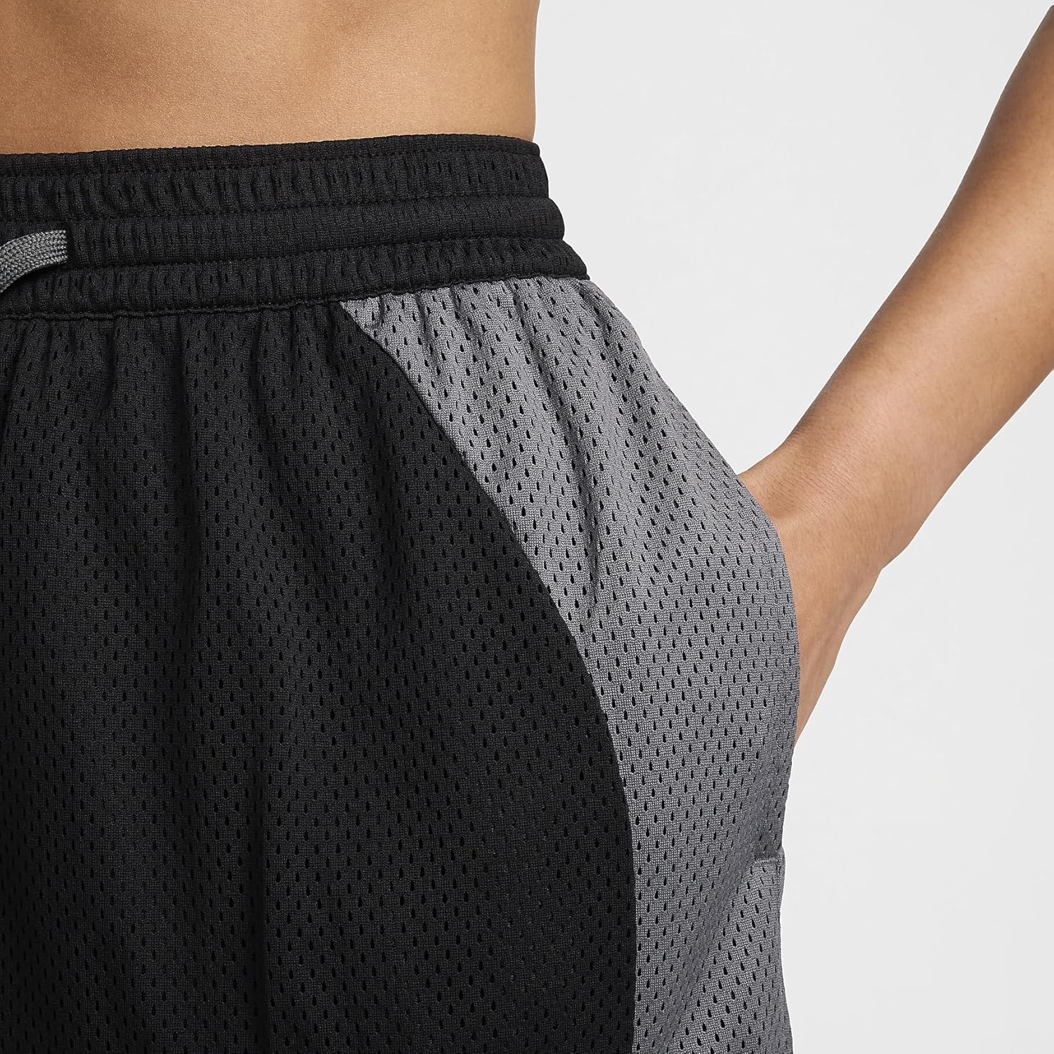 Nike Essential Women's Dri-FIT Mesh Basketball Shorts (Black/Iron Grey/White, FQ4538-010) Size Small