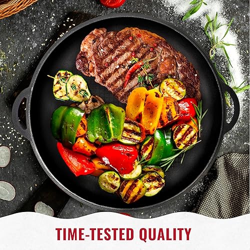 Miniatura 4 de Olla de horno holandés con tapa (18 cuartos de galón (17 litros), horno holandés de hierro fundido, juego de utensilios de cocina de hierro fundido,