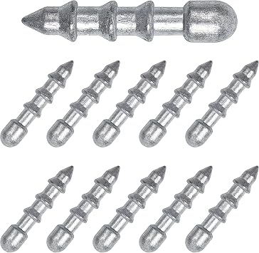 Fishing Nail Weights for Bass Fishing,35pcs Insert Sinkers Wacky Worm Weights Soft Plastic Lures Nail Sinkers Wacky Rig Neko Rig Insert Pencil Sinker Weight 4 Sizes