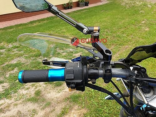 Miniatura 8 de Protectores de mano para motocicleta, protector de viento blancotransparente, deflectores de protección ahumados de 0.315in y 0.394in, compatible