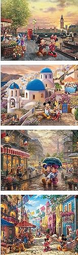 Miniatura 2 de Ceaco - Paquete múltiple 4 en 1 - Thomas Kinkade - Disney - Mickey y Minnie - (4) rompecabezas de 500 piezas