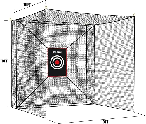 Miniatura 7 de Storgem Red de Bateo de Golf con Red de Golpeo Extra, Marco NO Incluido, Red de Práctica de Golpeo de Golf Resistente, Jaula de Bateo en el Patio