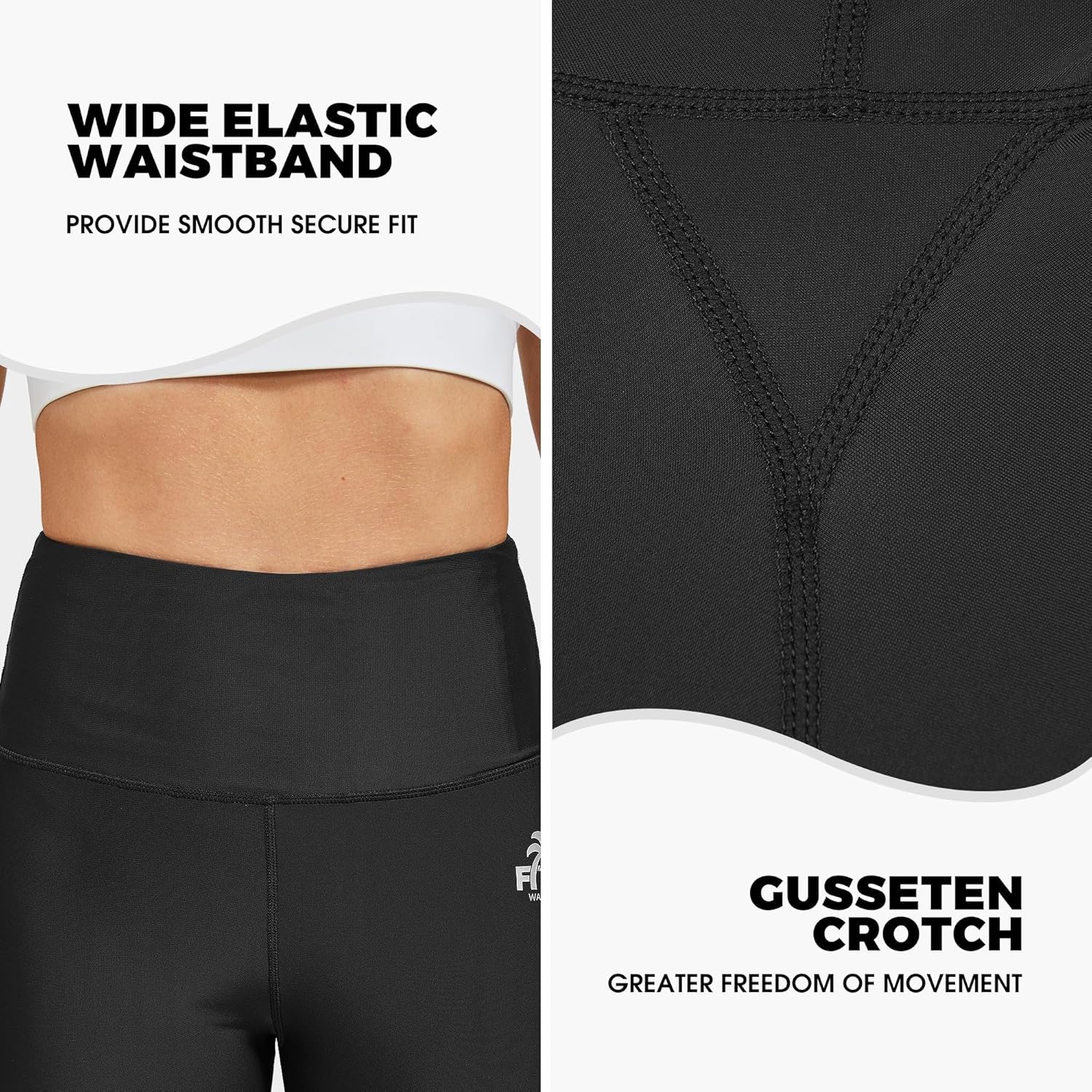 FitsT4 Sports Women's Swimming Leggings UPF 50+ High Waisted with Pockets Swim Pants - Image 4