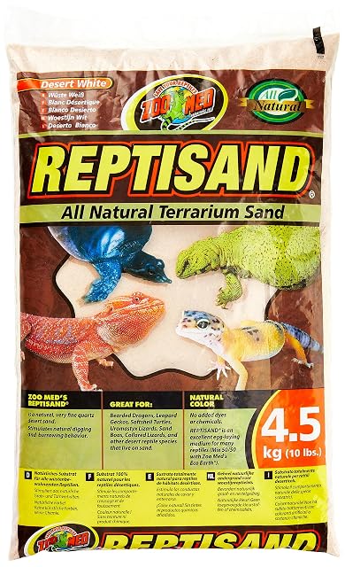 Foto 2 de 2 de Zoo Med Arena Blanca del Desierto, Arena de Reptil, Natural, Termoconductora, Sin Colorantes, 4.5 L