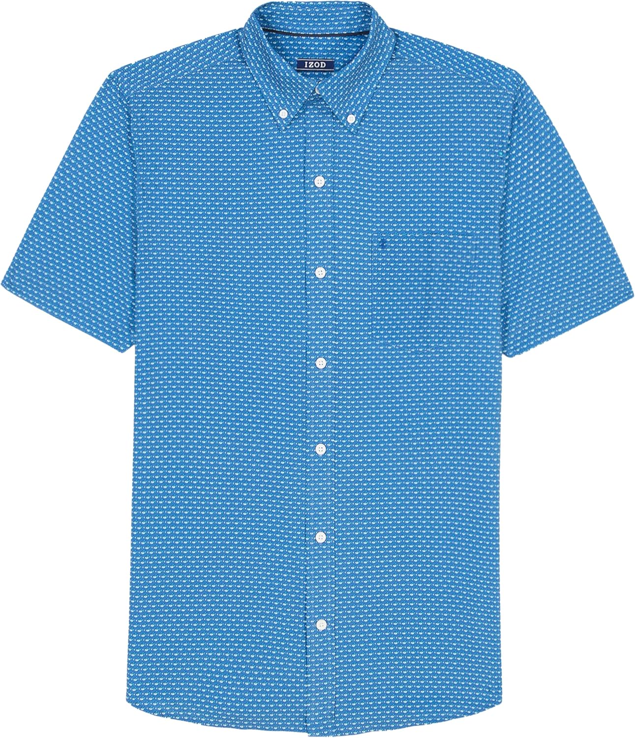IZOD Men's Breeze Short Sleeve Button Down Patterned Shirt