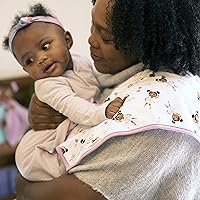 Vista 4 de Little Muffincakes Paquete de 3 paños para eructos de punto suave, tema de bailarina (Zhara) para recién nacidos y mayores, rosa