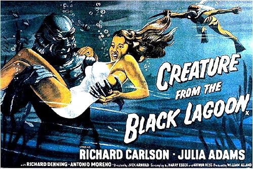 Póster de Criatura de la Laguna Negra, Póster de Cita de Video Cinematográfico, Película de terror, Mercancía de monstruo, Decoraciones Vintage de