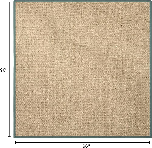 Vista 279 de SAFAVIEH Natural Fiber NF114A - Alfombra de hierba marina, tejido de canasta, con borde, para zonas de alto tráfico, sala de estar, dormitorio, 2