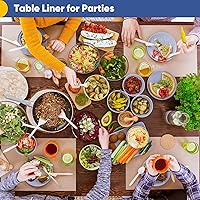 Vista 6 de Vanhench Rollo de papel kraft marrón grande de 17.5 x 2400 pulgadas, rollo de papel para manualidades para tablón de anuncios de Acción de Gracias