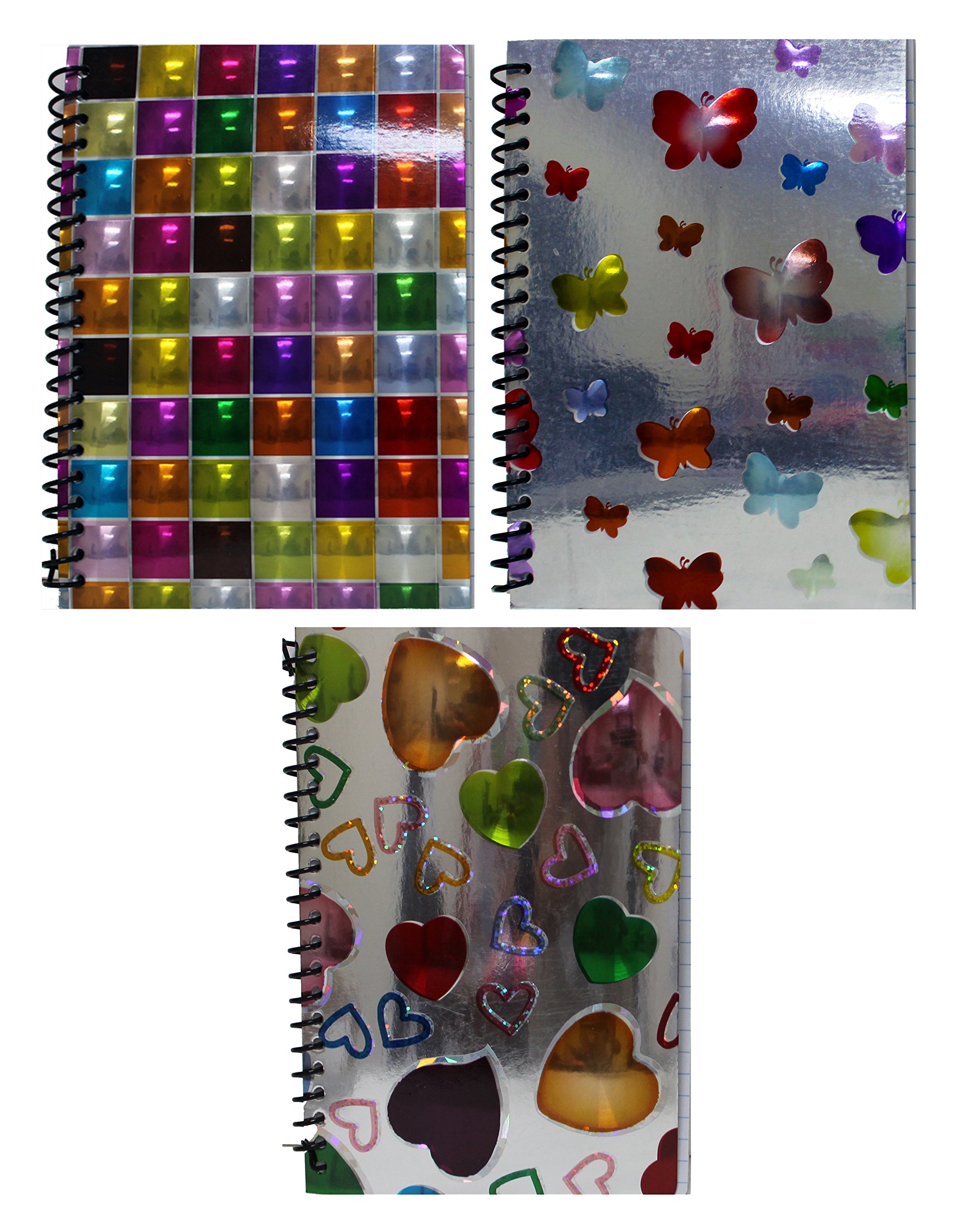 Inkology3D Foil Print 1-Subject Notebook, 5 x 7 Inches, College Ruled, 80 Sheets, Design Will Vary, 334-2PDQ