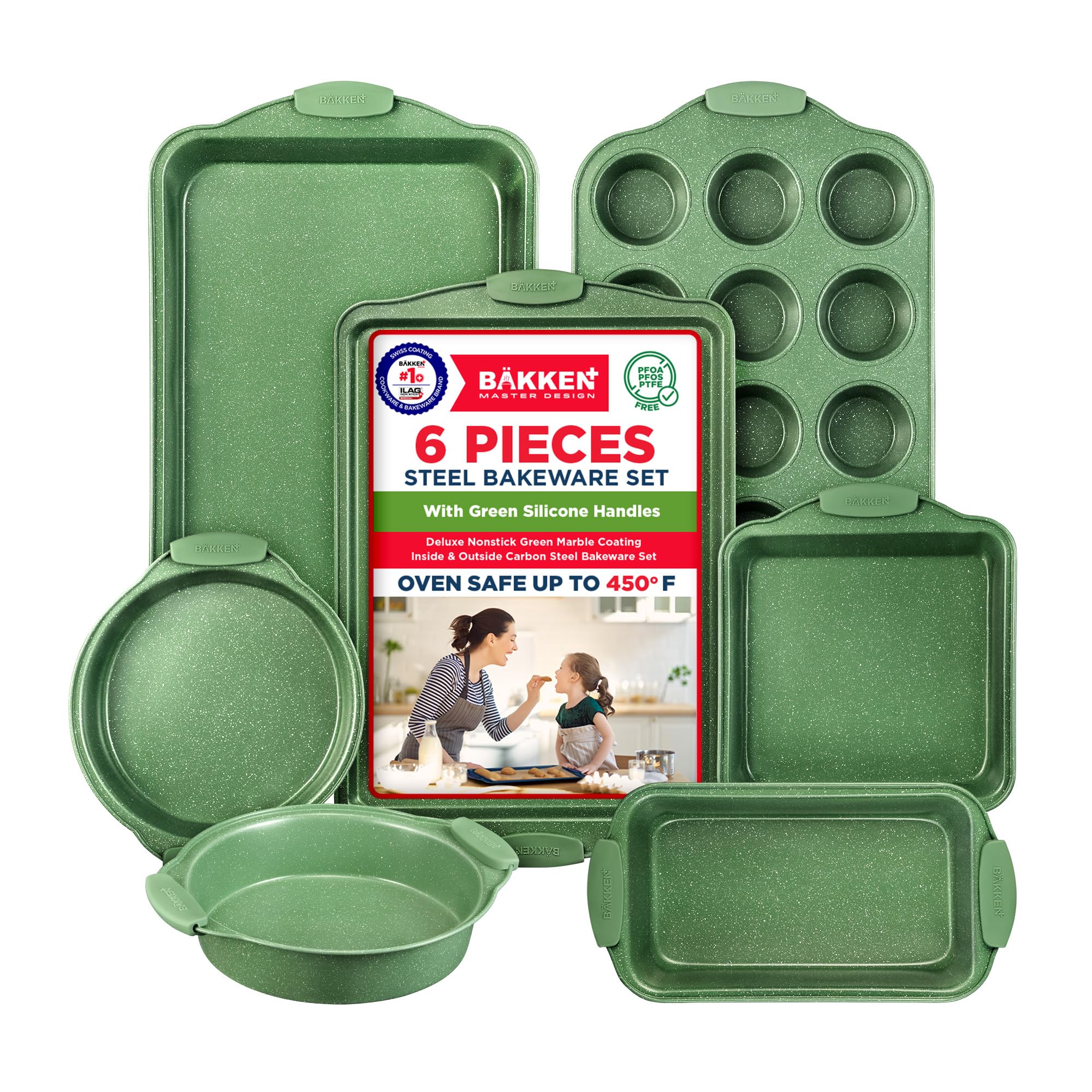 Cream Emporio Kitchen Stackable Baking Pan Set Deluxe Nonstick