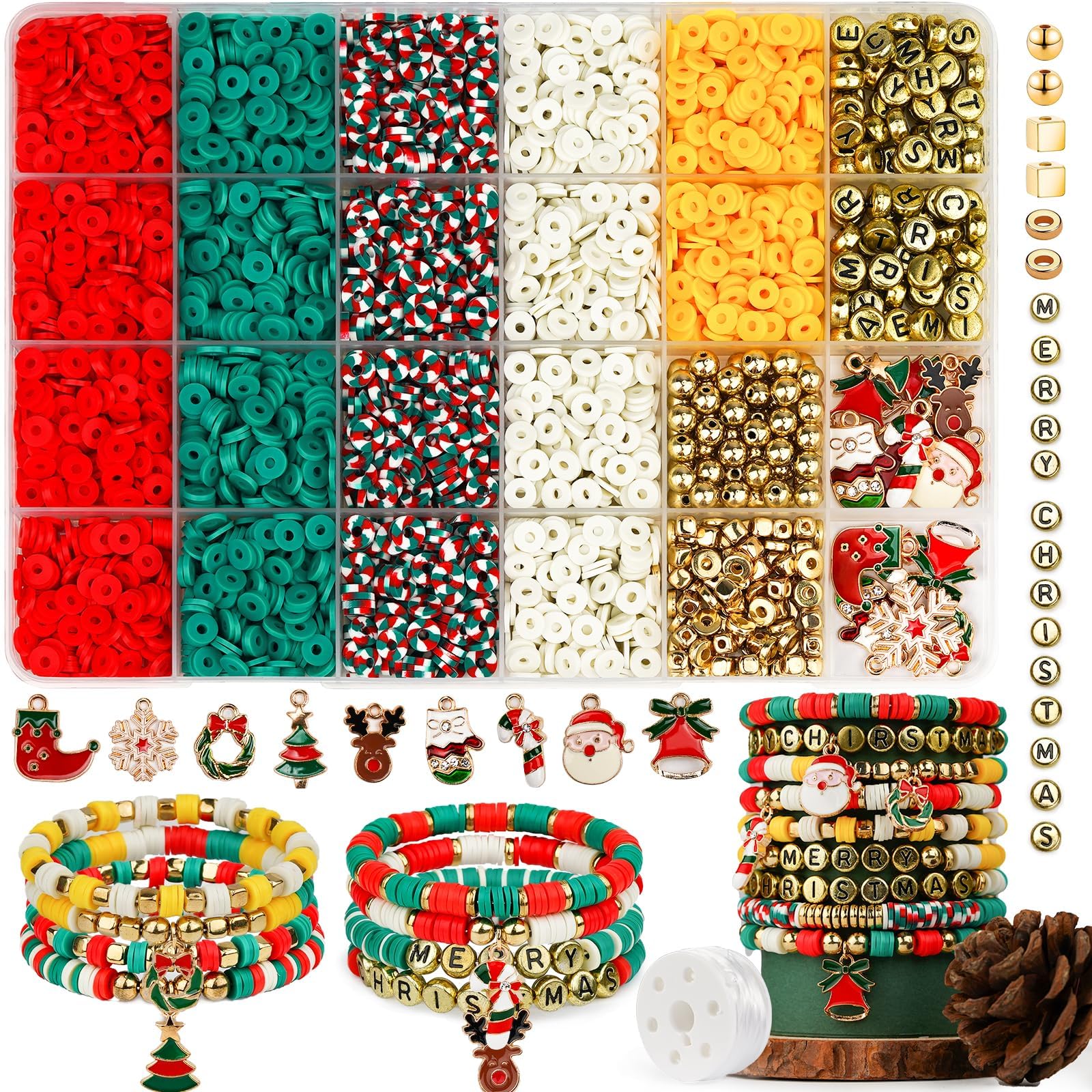 Gionlion Christmas Beads for Bra