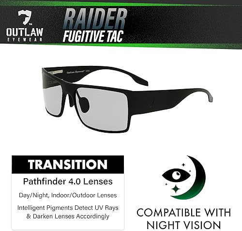 Miniatura 4 de OutLaw Eyewear Raider TAC - Gafas de sol tácticas para hombres y mujeres