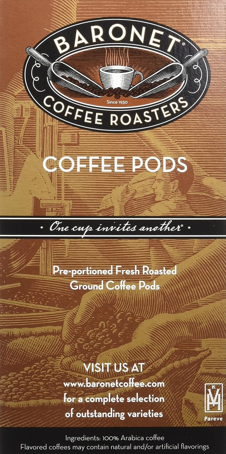 Baronet Coffee Blast Coffee Pods Bag - Regular, Dark Roast - 3 Boxes of 16 Single Serve Pods - 48 Count, 12 Grams - Individually Wrapped for Freshness - Rich, Traditional Flavor