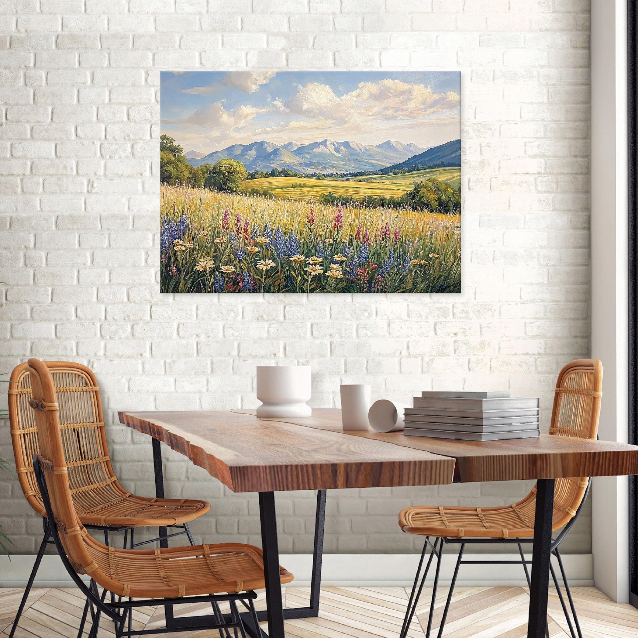 WallArena Leinwand Bilder 120x80 cm | Landschaft, Leinwandbilder, Bild auf leinwand, Format: 120x80 cm (BxH) - einteilig auf Canvas Leinwand. Das Leinwand