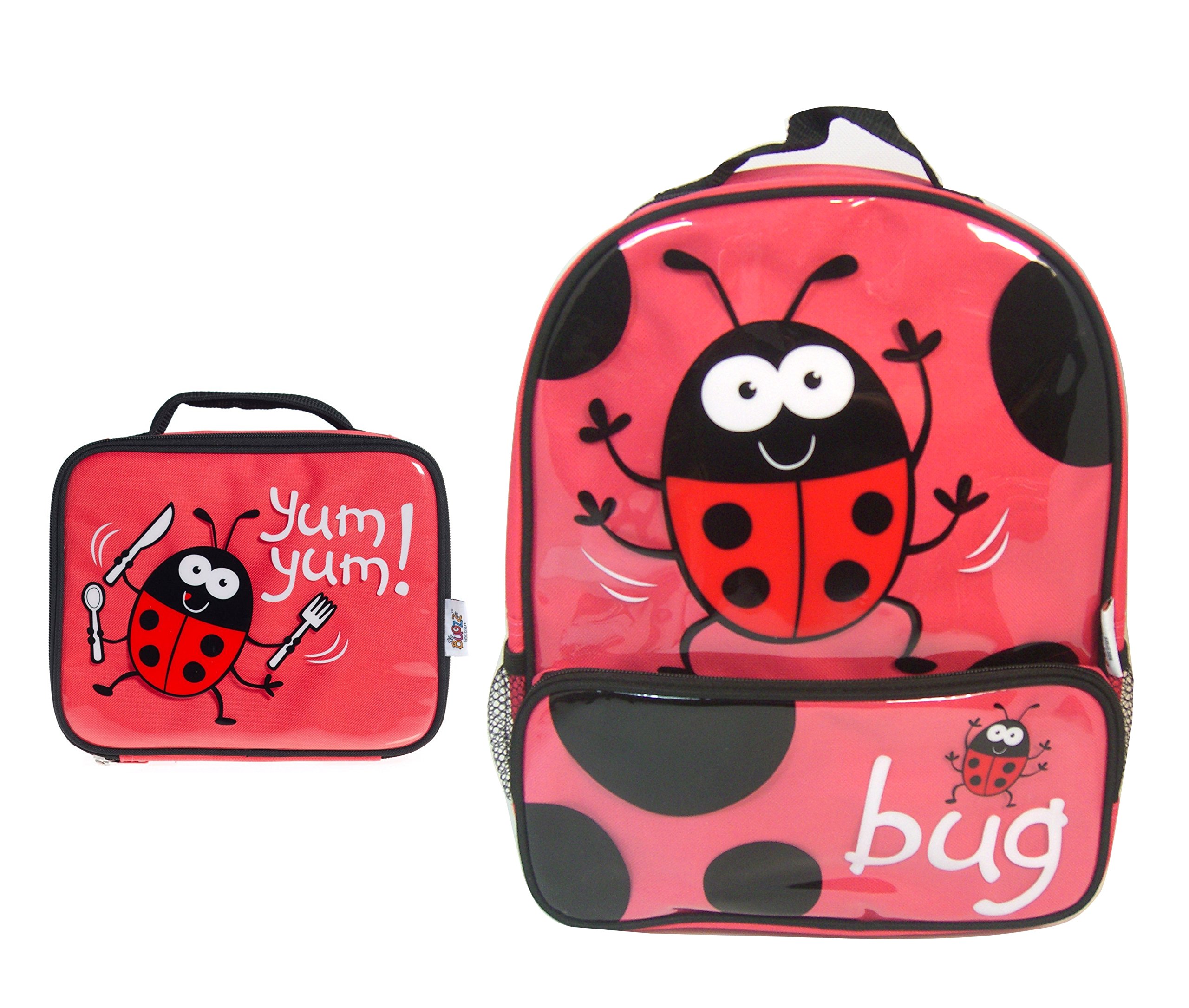 Bugzz Kids Stuff Children's School Bag Set - Backpack and Lunch Bag