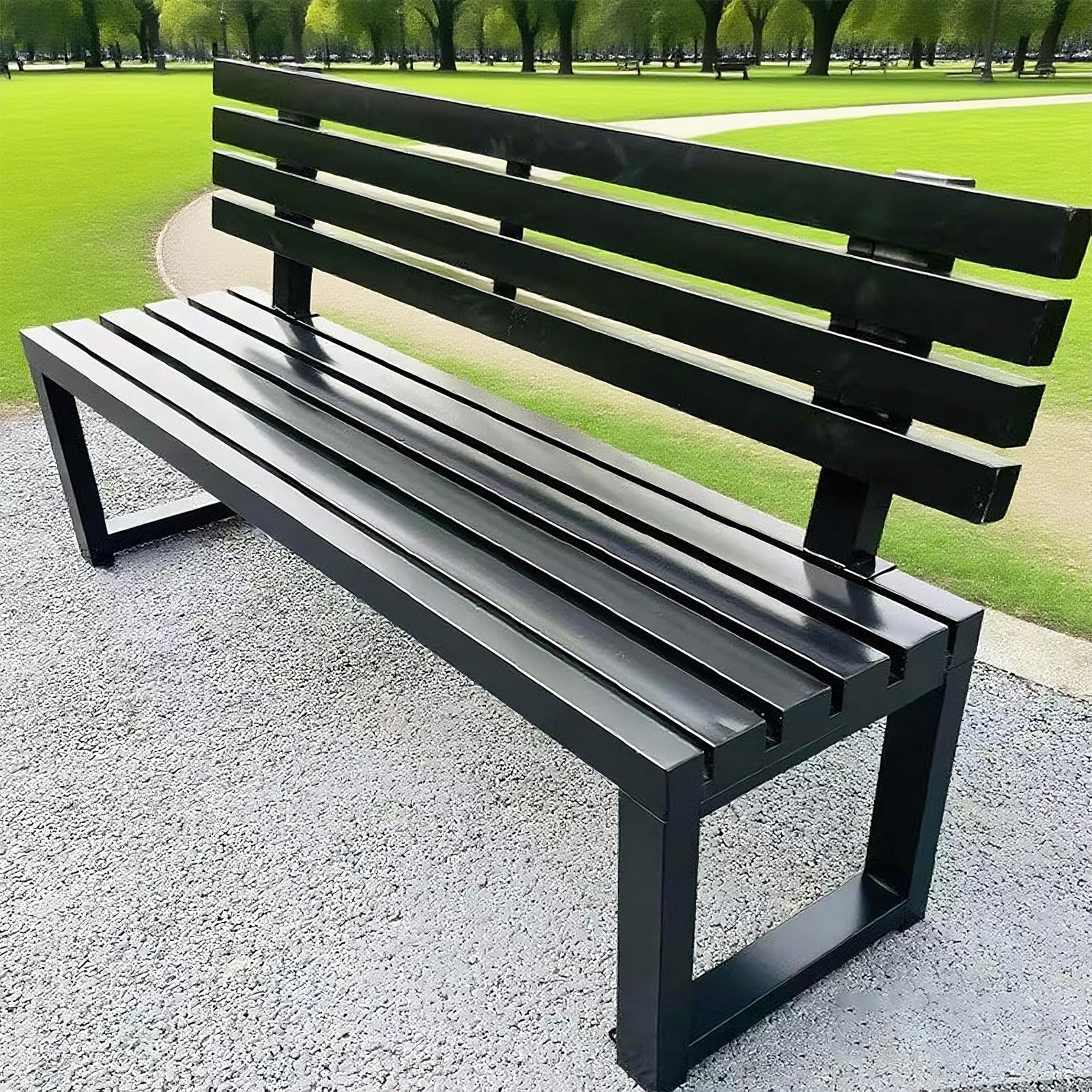 Panca da Giardino, panchine da Patio, Panchine da Esterno per Patio, Panca da Giardino in Metallo, per Portico, Prato, Balcone e Cortile(Dimensioni: 120x40x85cm)