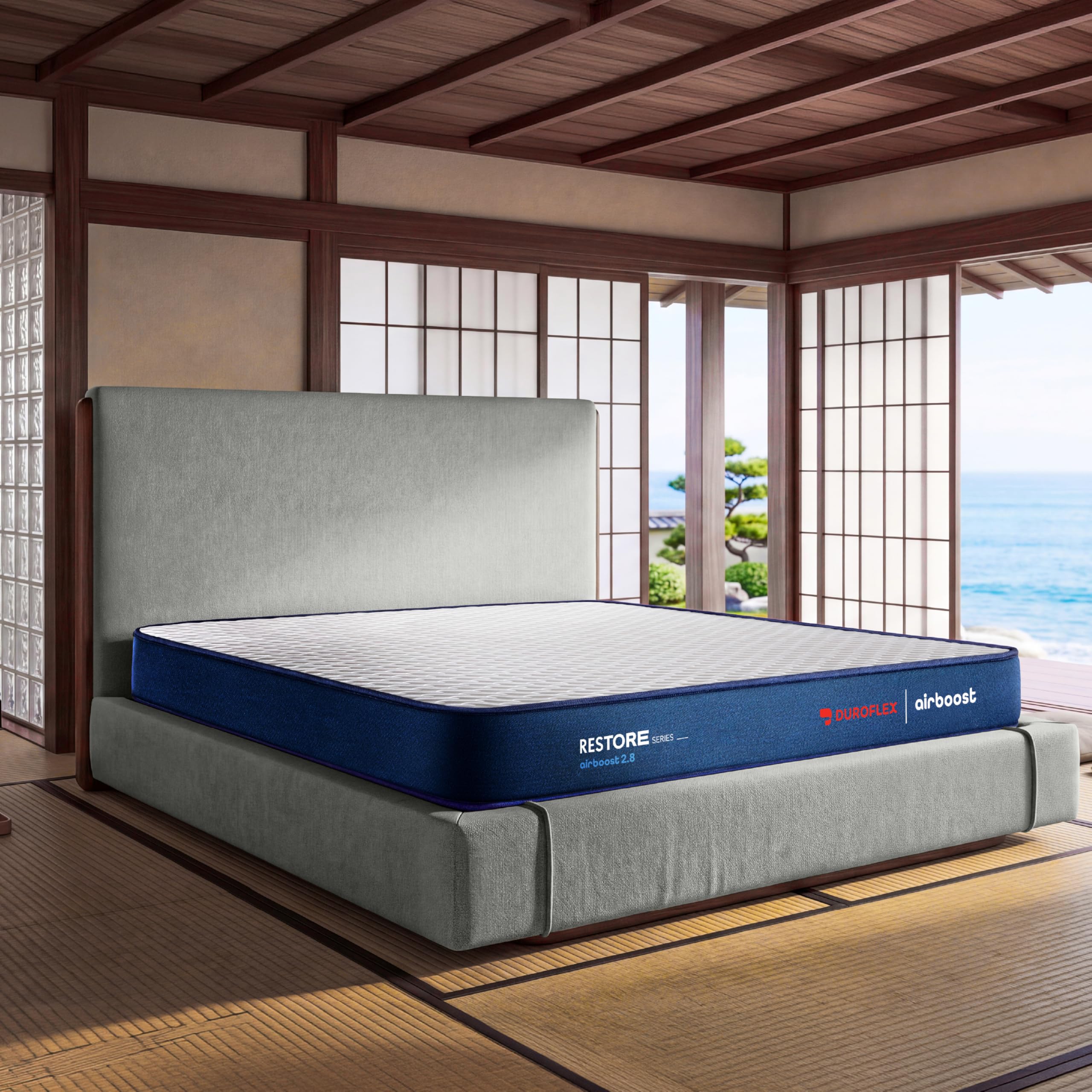 Duroflex Duropedic LiveIn Airboost 2.8 Mattress |3X Breathable |30% Deeper Sleep |Medium Firm Orthopedic Mattress |NHA Approved |8 Inch, Queen Size Bed Mattress |10 Years Warranty (78x60x8 Inch)